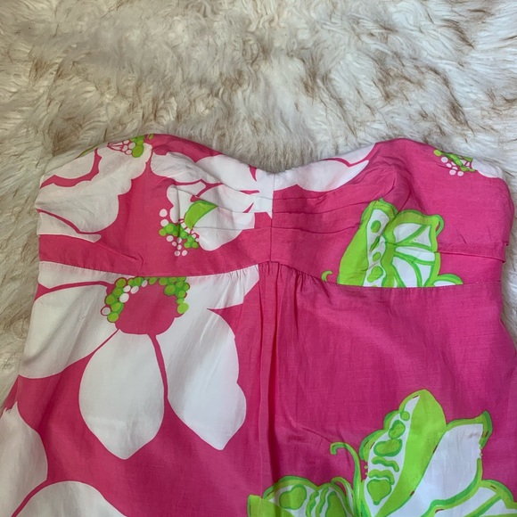 Lilly pulitzer pink flower dress - Picture 2 of 5